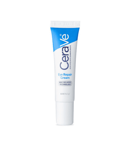 CeraVe Eye Repair Cream tube on clear white background